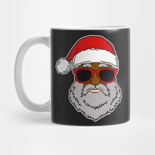 Cool Christmas Black Gray Beard Santa Claus Mug